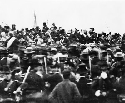 Abraham Lincoln at the Gettysburg Address, 1863 (detail) by David Bachrach